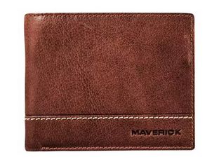 Maverick Rough Gear - Portefeuille - RFID, with removable cardholder - cuir de buffle pleine fleur à tannage végétal - brun