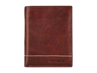 Maverick Rough Gear - Portefeuille - RFID, avec pochette à monnaie - cuir de buffle pleine fleur à tannage végétal - brun