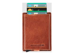 Maverick Rough Gear - Portefeuille - slim RFID - cuir de buffle pleine fleur à tannage végétal - cognac