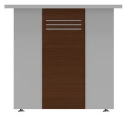 Habillage DUAL pour pieds panneaux noyer