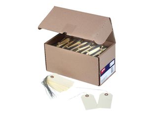 Apli Agipa - 1000 Etiquettes américaines avec fil de fer - 10 x 5,1 cm - crème