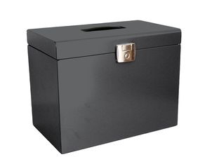 Pierre Henry - Classeur ménager en métal (valisette) avec 5 dossiers suspendus - anthracite