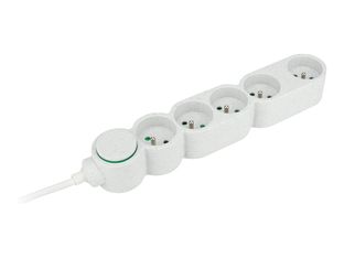 Zenitech - Multiprise - Eco-responsible - 5 Prises - 2P+T -  Home Green - Blanc