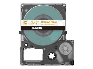 Epson LabelWorks LK-6TKN - Metálico - dorado sobre claro - Rollo (2,4 cm x 9 m) 1 cinta(s) caja para colgar - cartucho de cinta - para LabelWorks LW-C610