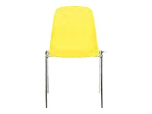 Chaise CHARLOTTE - pieds chromés sans accroche - jaune