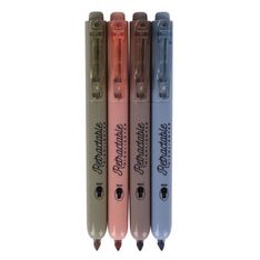 APLI - Marqueur - bleu moyen, cuivre, saumon, vert mousse - 4 mm - rétractable 