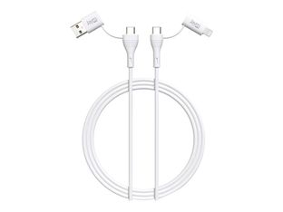 JAYM POP Collection QUADRIPLUG - Câble 4 en 1 USB-C vers Lightning - 1 m - blanc