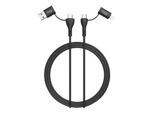JAYM POP Collection QUADRIPLUG - Câble 4 en 1 USB-C vers Lightning - 1 m - noir