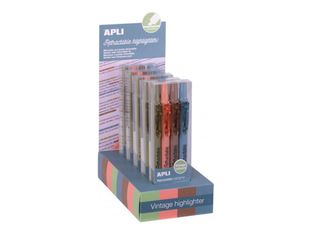 APLI - Marqueur - bleu moyen, cuivre, saumon, vert mousse - 4 mm - rétractable - 4 pièces (pack de 5)