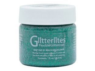 Angelus Glitterlites - Peinture acrylique à paillettes pour cuir - 29,5 ml - émeraude