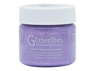 Angelus Glitterlites - Peinture acrylique à paillettes pour cuir - 29,5 ml - lavender lace