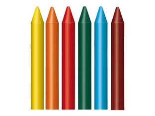 Alpino Baby Color with Crayons - Crayon de cire - cire - couleurs brillantes assorties - extra épais (pack de 6)