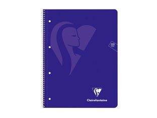 Clairefontaine MIMESYS - Notebook5 - encuadernado espiral - A4 Plus - 120 hojas / 240 páginas - cuadrícula 5x5 - tapas de colores surtidos - polipropileno (PP)