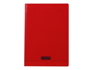 Calligraphe 8000 - Cahier polypro A4 (21x29,7 cm) - 48 pages - grands carreaux (Seyes) - rouge