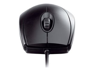 CHERRY WheelMouse - Souris - droitiers et gauchers - optique - 3 boutons - filaire - PS/2, USB - noir
