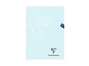 Clairefontaine MIMESYS Pastel Polypro - Cahier de notes - agrafé - A4 (210 x 297 mm) - 48 feuilles / 96 pages - papier blanc - petits carreaux - disponible en différents coloris - polypropylène (PP)