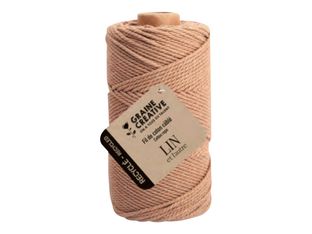 Graine Creative - Cordon de macramé - diamètre de 2 x 100 m - lin - coton recyclé