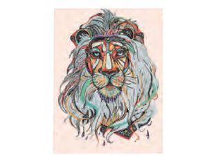 Graine Creative - kit mosaïque diamant artisanal - lion - 30 x 40 cm