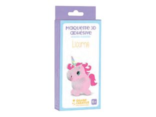 Graine Creative - Jeu d'adhésifs pour modèles 3D - licorne