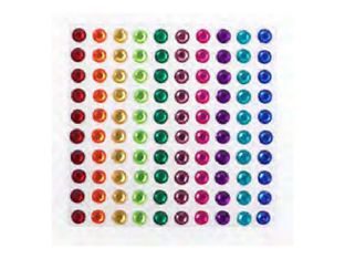Graine Creative - 100 strass - 5 mm - couleurs vives assorties