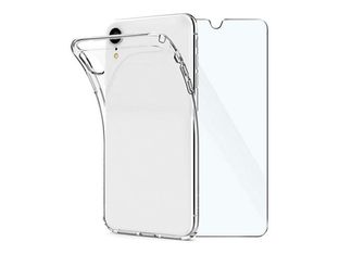 JAYM - Pack complet - coque de protection pour iPhone 12 mini - transparent + verre trempé 