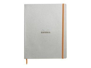RHODIA Rhodiarama - Carnet souple A4+ - 160 pages - ligné - argent