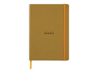 RHODIA Rhodiarama - Carnet souple A5 - 160 pages - ligné - or