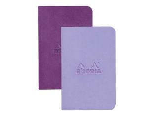 RHODIA Rhodiarama - 2 Carnets souples 7 x 10,5 cm - 64 pages - ligné - iris et violet