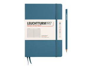 Leuchtturm1917 - Carnet de notes rigide A5 - ligné - bleu acier