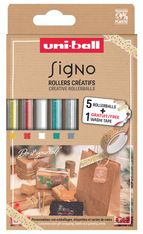 Uniball Signo - Pochette 5 Stylos roller - encre gel