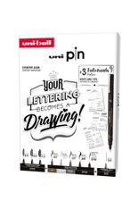 Uniball - Coffret de 8 feutres de précision pour le dessin - Edition lettering 