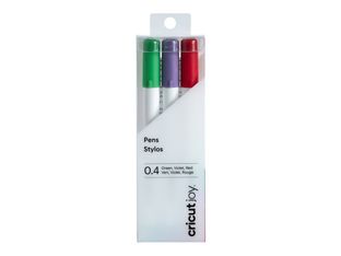 Cricut Joy - 3 Stylos feutres - pointe fine 0,4 mm - rouge, vert, violet