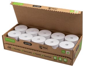 Exacompta - 10 Bobines thermiques - rouleaux caisses - 80 x 72 mm x 76 m - sans phénol et sans plastique