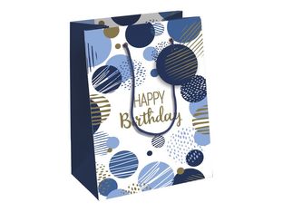 Clairefontaine Excellia - Sac cadeau - 21,5 x 10,2 x 25,3 cm - joyeux anniversaire - bleu