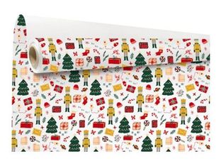 Logistipack Noella - Papier cadeau Kraft - 70 cm x 25 m - Noel