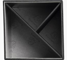 Exacompta OfficebyMe - Pot à crayons 3 compartiments - 10,7 x 9 x 9 cm - noir