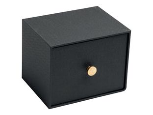 Exacompta OfficeByMe - Boîte à photos/fiches A6 - 1 tiroir - 4 intercalaires - noir