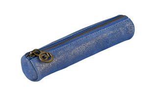 Quo Vadis - Trousse - Ronde - Julo - 17x3,5 cm - Cuir de vachette suédé - 1 compartiment(s)