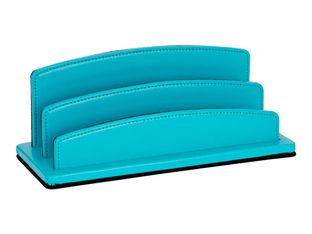 Quo Vadis Satiny - Trieur demi-rond 2 compartiments - 26 x 10,5 cm - bleu