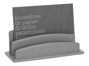 Quo Vadis Satiny - Trieur demi-rond 2 compartiments - 26 x 10,5 cm - gris