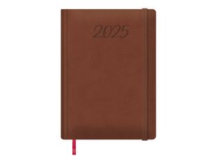Dohe Manaos - Agenda - 2025 - página de día - 170 x 240 mm - 336 páginas - papel crema - cubierta marrón - cuero sintético, cartón