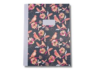 Blue Art Grenadine Heart - Carnet de notes ligné - 15 x 22 cm - 64 pages - rossignol bleu