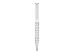 Oberthur Twist Miraflores - Stylo à bille - satin blanc