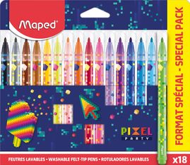 Maped Pixel Party - 18 Feutres en pochette carton