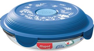 Maped Picnik Concept Adultes - Assiette à déjeuner en verre 700ml - Cyanotype