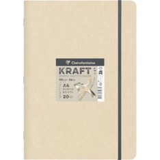 Clairefontaine Kraft - Carnet de dessin - A4 - 20 feuilles - 115 gr