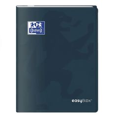 Oxford EasyBook - Cahier polypro - 24 x 32 cm - 96 pages - grands carreaux (Seyes) - gris