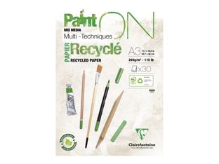 Clairefontaine Paint On - Bloc de dessin encollé - A3 - 30 feuilles - 250 gr