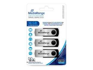MediaRange - pack de 3 clés USB - 16 Go