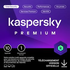 Kapersky premium - Code d'activation envoyé par email valable pour 10 appareils pendant 1 an